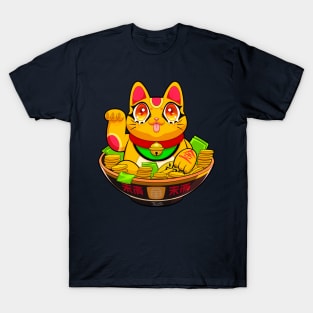 Cute Maneki Neko Ramen T-Shirt 4 T-Shirt